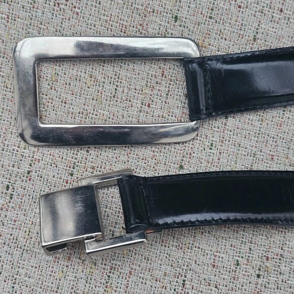 Worth Women Belt Black Genuine Leather Waistband Size M Adjustable main image 10